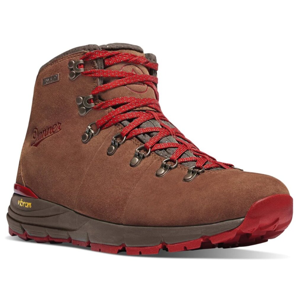 Danner Women's Mountain 600 Waterproof Hiking Boot - Brown/Red- size 7.5